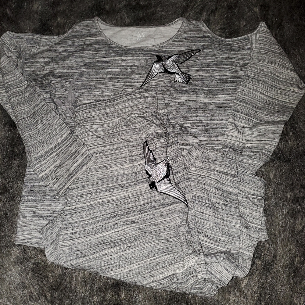 New York & Co. Cold shoulder jogging suit